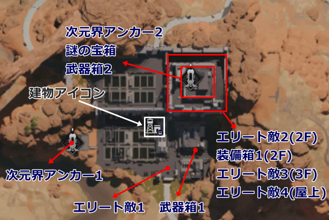 73号エーテル抽出地点にあるクエスト目標の場所一覧