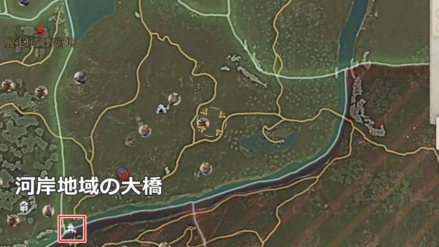 河岸地域の大橋の場所