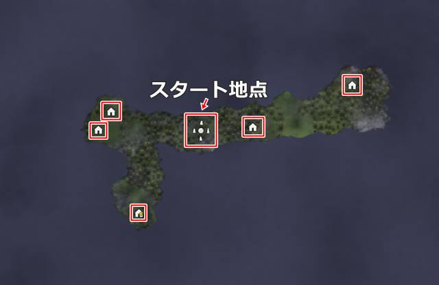 蜂の巣が配置されている廃屋