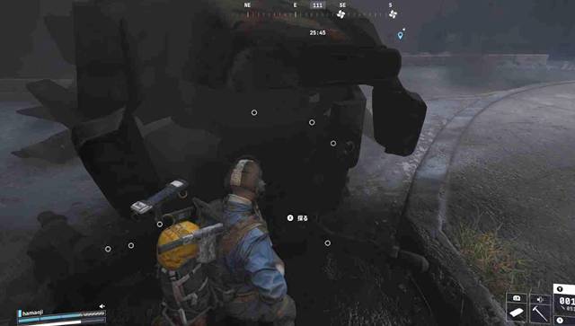 バスティオンからドロップアイテムを回収