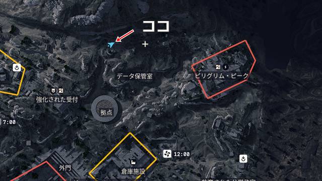 データ管理室近くの建物