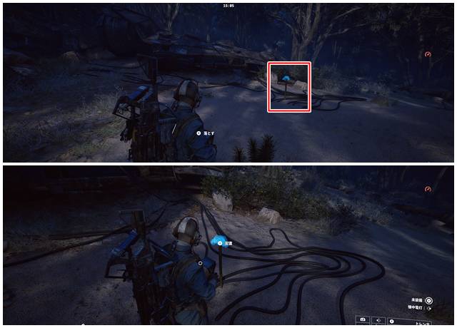 記念碑にヘルメットを配置する