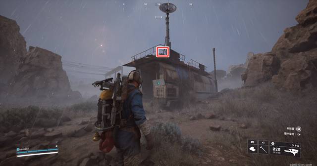 電気サブステーションの南にあるフィールド貯蔵庫