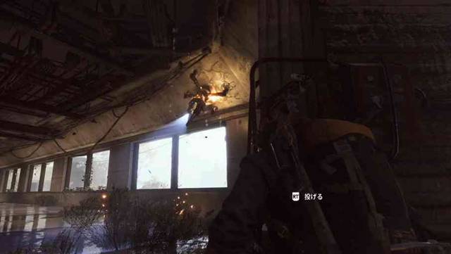 タレットへファイアボールバーナーを投げる