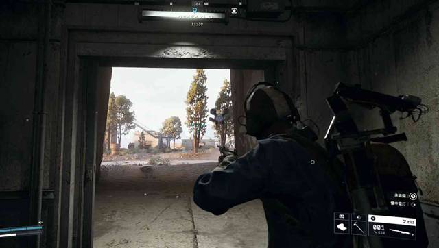 建物に隠れながら交戦できる