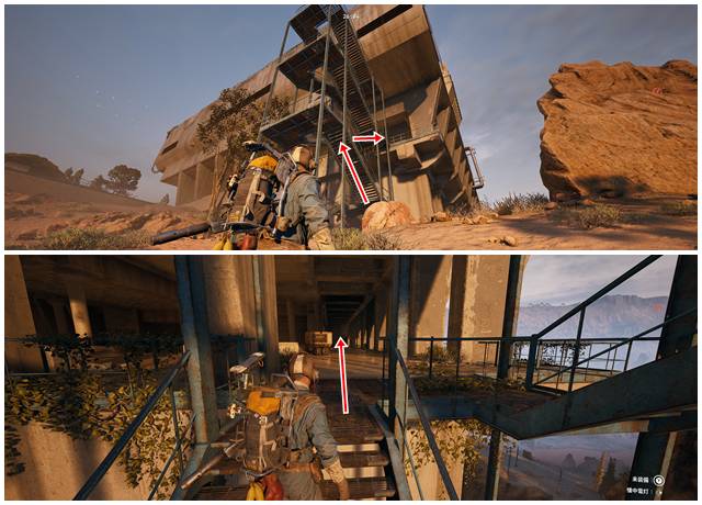 研究管理センター側の階段