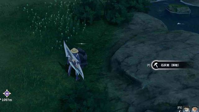 石灰岩を採集する