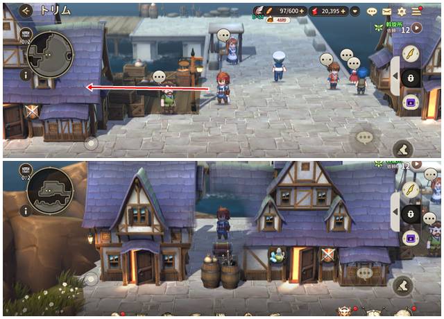 ショップの裏に宝箱