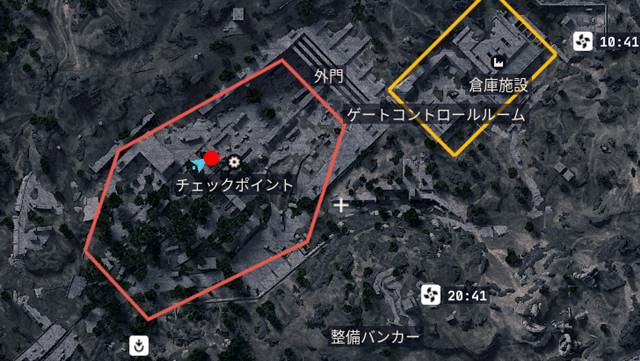 衛兵の小屋の場所(マップ)