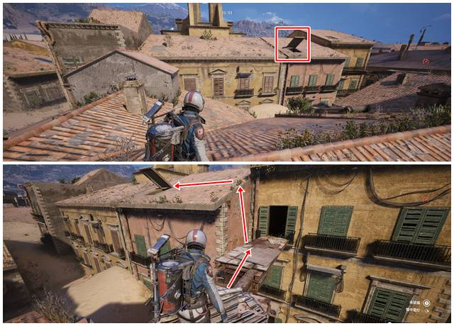 サンタマリアの家々の入り方