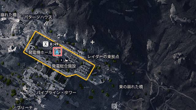 換気シャフトの場所(マップ)