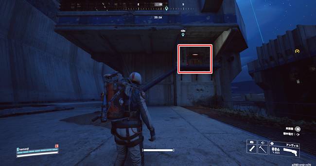 北トレンチタワーの鍵部屋がある場所