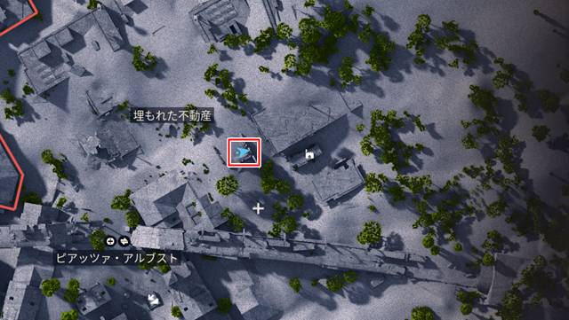 コンクリートの壁が倒壊した場所(マップ)