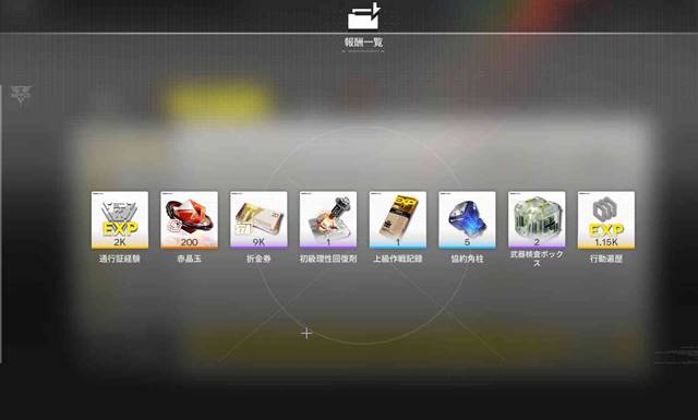 エンドフィールドでのエイリークエストの報酬