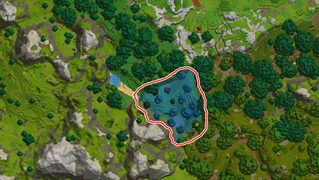 マップ上の青または青緑色の領域