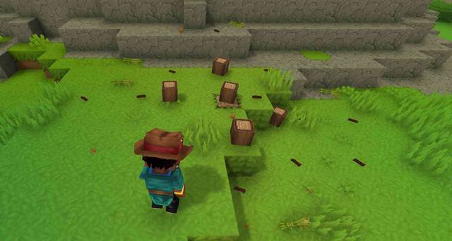 木を直接殴って倒す