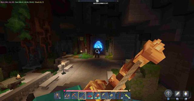 ポータルの前にいるアースゴーレム