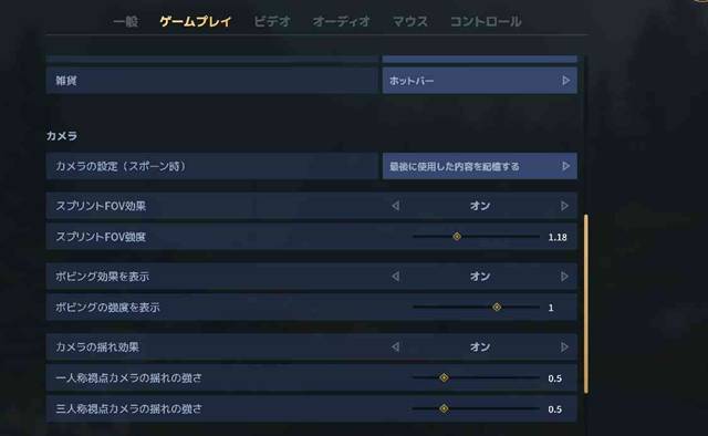 設定項目も日本語化されている