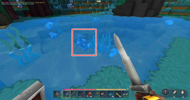 水深に生えているアズールケルプ