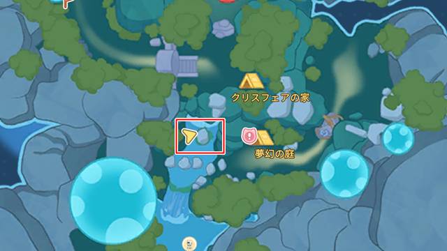 蛍月の森の夢幻の庭近くにある川