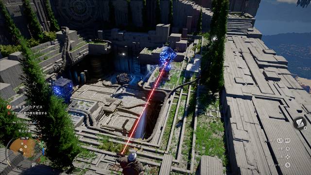 「摂理の力」で動力核を石台に移動させる