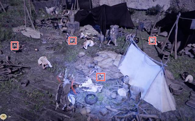 光反射で遠くの浮浪者のアイテムも確認できる