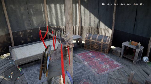 テント内に個人倉庫が移動された