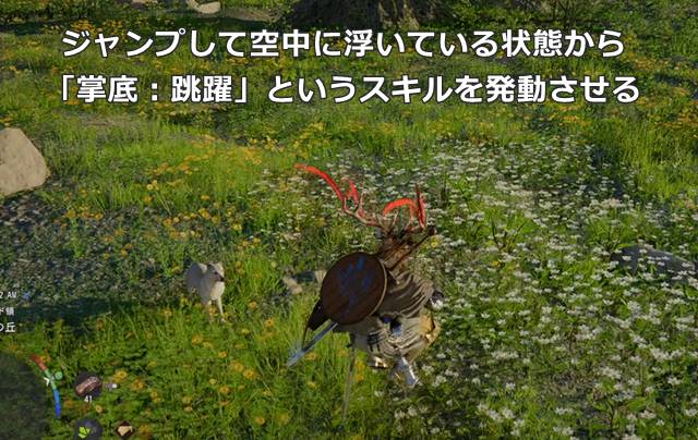 ジャンプ中の空中に浮いた状態