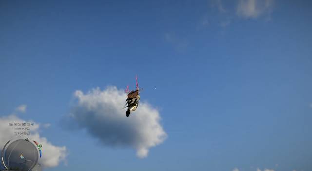 大ジャンプしている様子