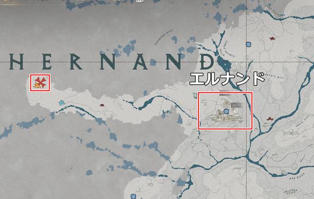 祝福の聖域の場所(マップ)