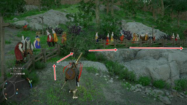 柵の外側から確認していく