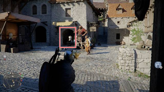 巨人のレットがいる後ろの建物