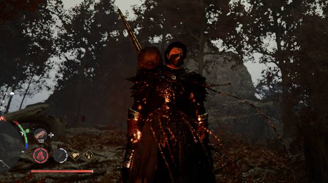 肩に乗るアビス黒狼