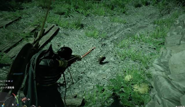 黄金のリンゴハリネズミを弓矢で倒す