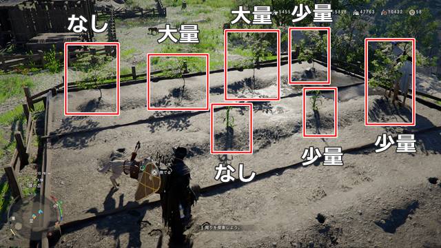 肥料噴霧器を撒いた量