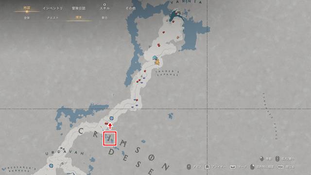 血石がたくさん見つかる場所(マップ)