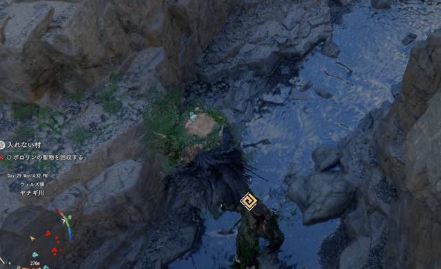 滑空で精霊の頭に飛び降りる