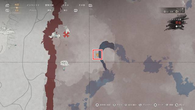 風森の精霊オピンがいた場所(マップ)