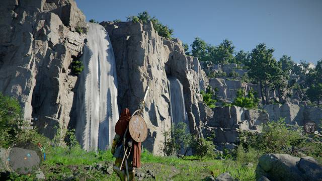 2本の滝が流れ落ちている場所