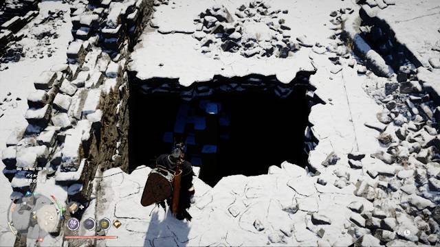 水たまりがあった場所で動力核を発見