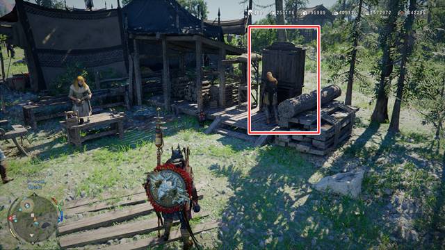 灰色たてがみキャンプにある作業台の場所